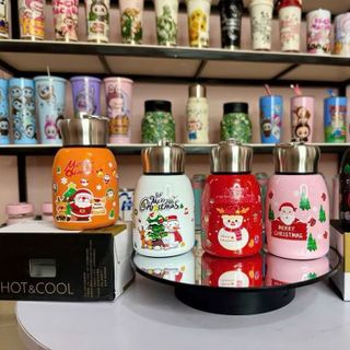 BGN Bình Giữ Nhiệt Bom Lùn 300ml Họa Tiết Noel (THÙNG 60C)