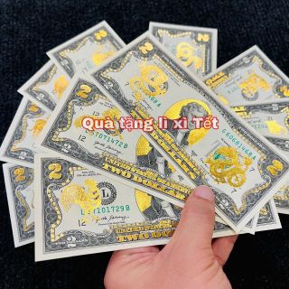 Tiền 2 Đô Mạ Vàng 12 Con Giáp - Tiền Con Ngựa Lì Xì Tết 2026