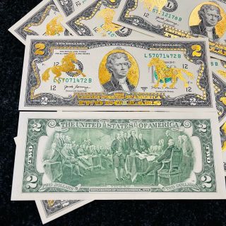 Tiền 2 Đô Mạ Vàng 12 Con Giáp - Tiền Con Ngựa Lì Xì Tết 2026