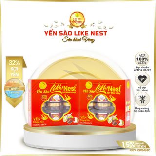 Yến hũ chưng sẵn vị Đường Phèn 32% - Giỏ 6 mini - Like Nest