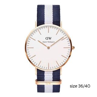 ĐỒNG HỒ NAM NỮ CAO CẤP DANIEL W CLASSIC DÂY NATO MẶT TRẮNG FULLBOX HỘP NƠ