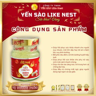 Yến hũ chưng sẵn vị Đường Phèn 32% - Giỏ 6 mini - Like Nest