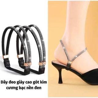 Quai giày đính đá pha lê chống tuột gót