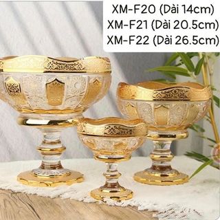 Tô Chân Bồng Khảm Vàng XM-F22 26.5CM ( THÙNG 4C )