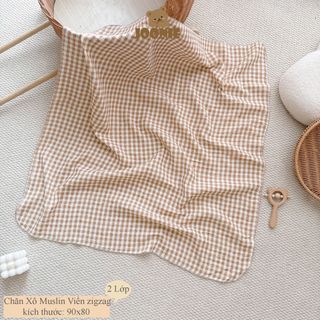 Khăn Tắm Đa Năng Muslin 2 Lớp Kích Thước 90x80 cm Cho Bé