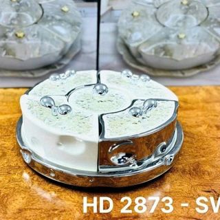 Sứ - Khay Mứt Sứ Tròn Nano Trắng VSC HD 2873 - SW (THÙNG 8C)