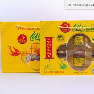 Yến chưng sẵn cao cấp vị đông trùng hạ thảo 35 % - Hộp quà vip - Like Nest