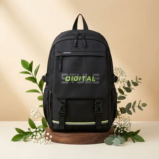 BALÔ A6512 ĐEN – FORM TO, NHIỀU NGĂN, PHÙ HỢP HỌC SINH, SINH VIÊN - PIPI STORE