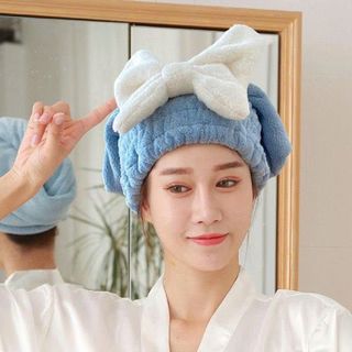 MŨ Ủ KHÔ TÓC SIÊU THẤM HÚT ĐÍNH NƠ