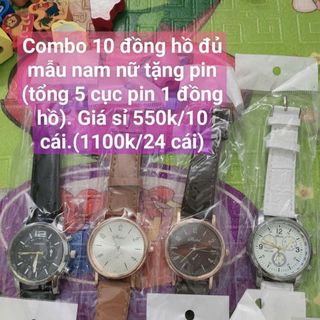 Đồng hồ đeo tay nhiều mẫu màu nhe