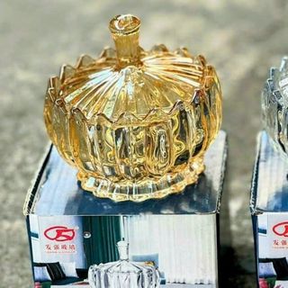 Hũ Mứt Thủy Tinh CW3155A Vàng To (THÙNG 24C)