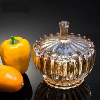 Hũ Mứt Thủy Tinh CW3155A Vàng To (THÙNG 24C)