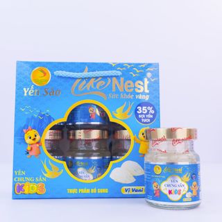 Yến hũ chưng sẵn vị Kids Vani 35% thùng 12 giỏ mini tiết kiệm 6 hũ - 70ml - Like Nest