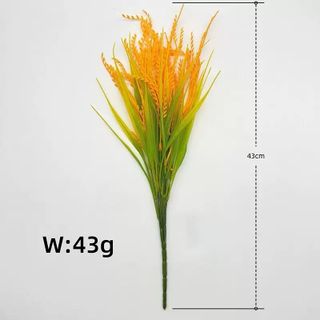 Bó hoa lúa giả trang trí với tông màu vàng óng nổi bật