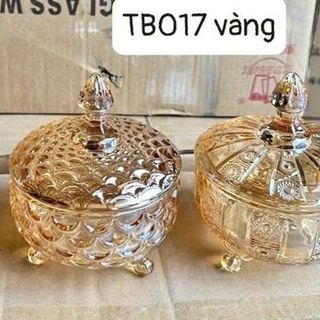 Hũ Mứt Thủy Tinh TB017 Vàng (THÙNG 36C)