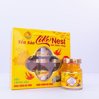 Yến hũ chưng sẵn Like Nest vị Đông Trùng Hạ Thảo thùng 60 hũ (70ml)