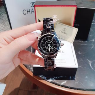 ĐỒNG HỒ NỮ CAO CẤP CHANEU ĐÁ CERAMIC TRẮNG VÀ ĐEN