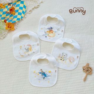 Yếm vải cổ tích Bunny Bamboo Cotton loại đẹp cho bé