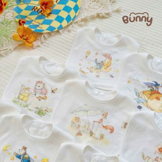 Yếm vải cổ tích Bunny Bamboo Cotton loại đẹp cho bé