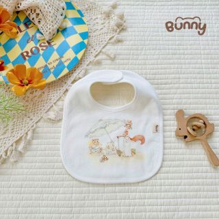 Yếm vải cổ tích Bunny Bamboo Cotton loại đẹp cho bé