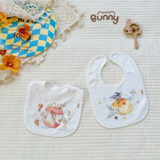 Yếm vải cổ tích Bunny Bamboo Cotton loại đẹp cho bé