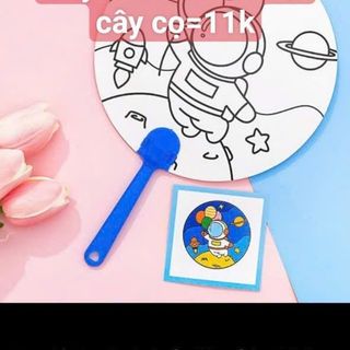 Combo 1 quạt và 6 màu nước và 1 cây cọ