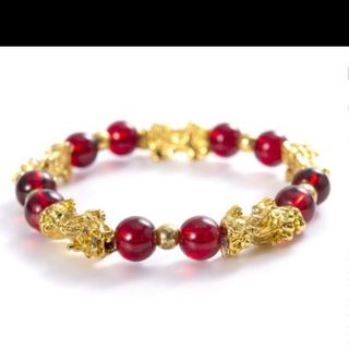 Chuỗi đeo tay phong thủy 5 con tỳ hưu mẫu y hình có nhiều màu chuỗi