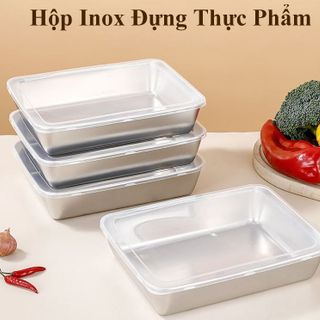 KHAY INOX ĐỰNG THỰC PHẨM CỠ TRUNG LỚN