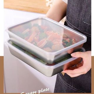 KHAY INOX ĐỰNG THỰC PHẨM CỠ TRUNG LỚN