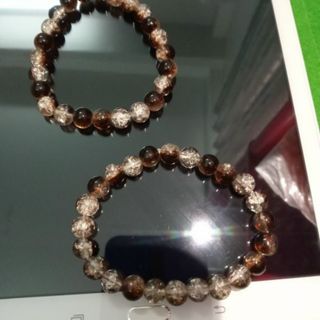 Chuỗi phong thủy màu nâu 8ly đá tuyết