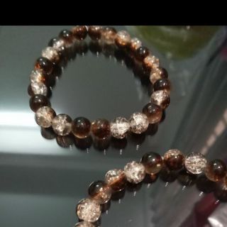 Chuỗi phong thủy màu nâu 8ly đá tuyết