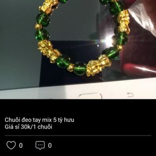 Chuỗi đeo tay 5 tỳ hưu chuỗi xanh lá vòng đeo tay phong thủy