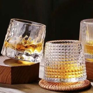 BỘ 6 LY WHISKY ĐẾ XOAY 360 CAO CẤP