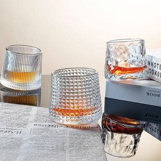 BỘ 6 LY WHISKY ĐẾ XOAY 360 CAO CẤP