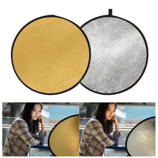 Tấm Hắt Sáng 2in1 Tròn Kích Thước 30/60/80/110cm, Miếng Hắt Sáng 2 Trong 1 Chụp Ảnh Chuyên Nghiệp