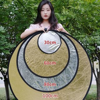 Tấm Hắt Sáng 2in1 Tròn Kích Thước 30/60/80/110cm, Miếng Hắt Sáng 2 Trong 1 Chụp Ảnh Chuyên Nghiệp