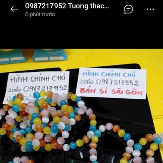 Chuỗi đeo tay phong thủy đá mắt mèo 10ly nhiều màu sắc y hình