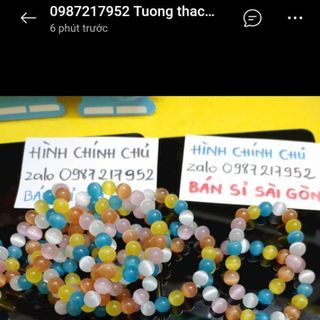 Chuỗi đeo tay phong thủy đá mắt mèo 10ly nhiều màu sắc y hình