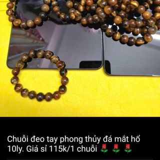 Chuỗi đeo tay vòng đá mắt hổ 10ly chuỗi vòng tay phong thủy