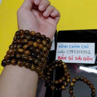 Chuỗi đeo tay vòng đá mắt hổ 10ly chuỗi vòng tay phong thủy