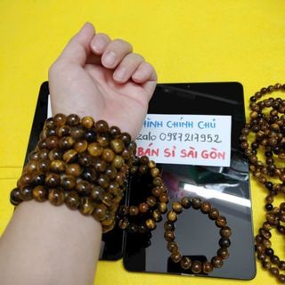 Chuỗi đeo tay vòng đá mắt hổ 10ly chuỗi vòng tay phong thủy