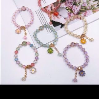 Vòng tay phong thủy hoa cúc đẹp chuỗi đeo tay