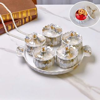 Sứ - Khay Mứt Sứ Vân Đá Cao Cấp TF-4A ( THÙNG 10B )