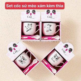 Set quà tặng muỗng ly , cốc ly