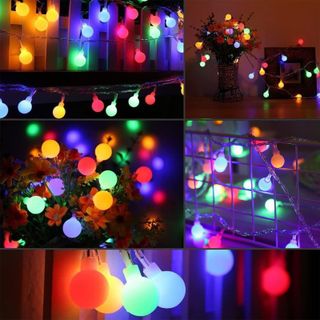 DÂY ĐÈN TRANG TRÍ BÓNG Fi-50 ĐỦ MÀU DÀI 5M 16 BÓNG