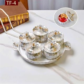 Sứ - Khay Mứt Sứ Vân Đá Cao Cấp TF-4 ( THÙNG 8B )