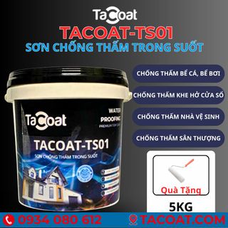 [5KG] chống thấm sàn gạch men, chống thấm gỗ, chống thấm lộ thiên ngoài trời - Sơn chống thấm trong suốt TACOAT