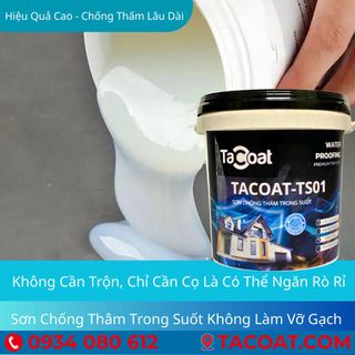 [5KG] chống thấm sàn gạch men, chống thấm gỗ, chống thấm lộ thiên ngoài trời - Sơn chống thấm trong suốt TACOAT
