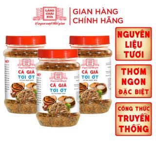 [Combo 3 hủ] Cá giã tỏi ớt Làng Chài Xưa loại đặc biệt ăn liền, chuẩn vị xưa đậm đà ăn kèm cơm nóng cháo trắng rất ngon
