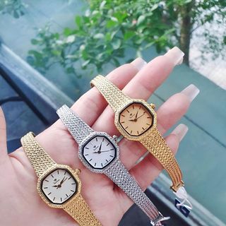 ĐỒNG HỒ NỮ CHÍNH HÃNG FUNMEI FL2145 MẶT VUÔNG BO GÓC DÂY LƯỚI THÉP FULLBOX TEM